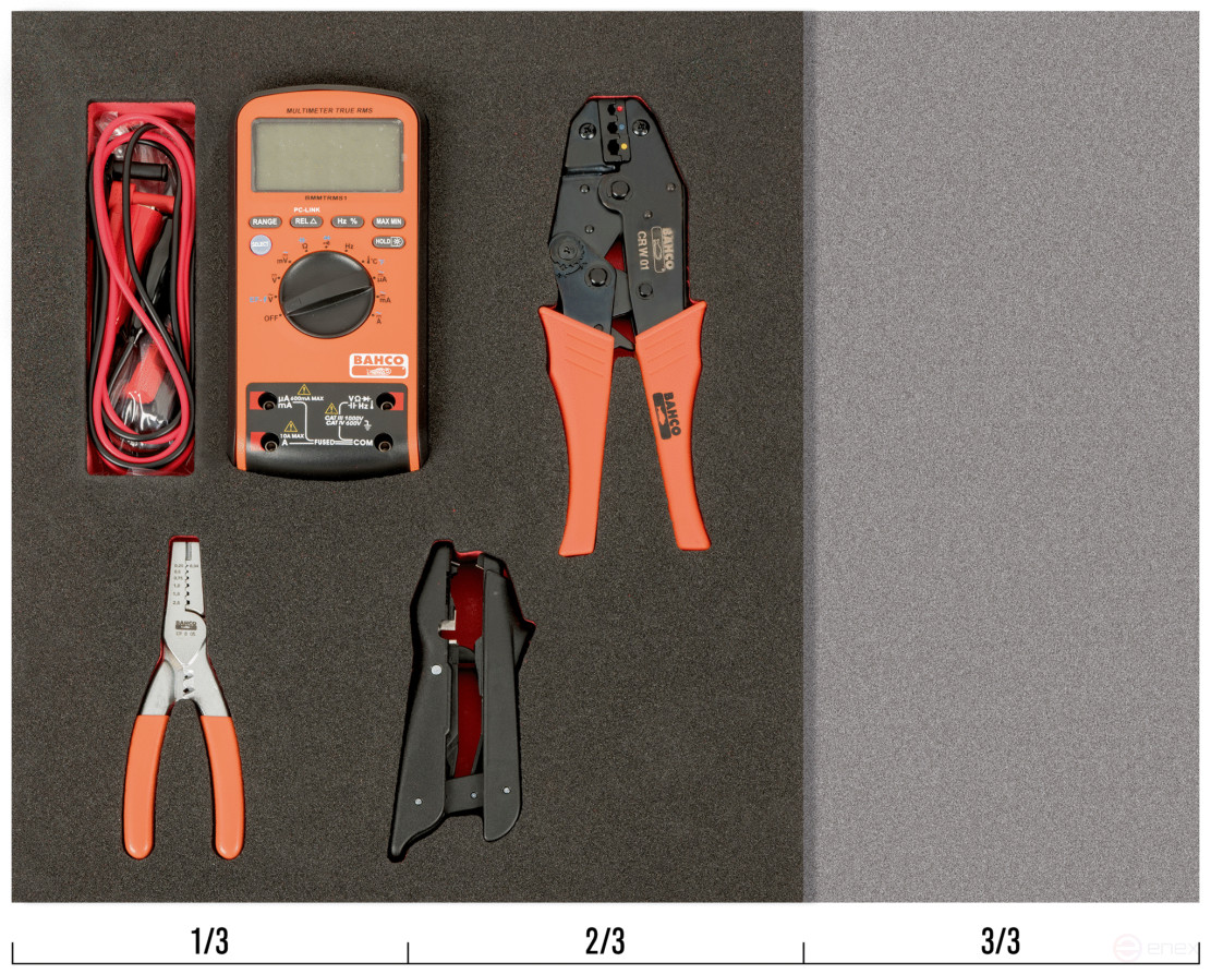 Fit&Go Набор инструментов для работы с кабелем/мультиметр в ложементе, 4 предмета