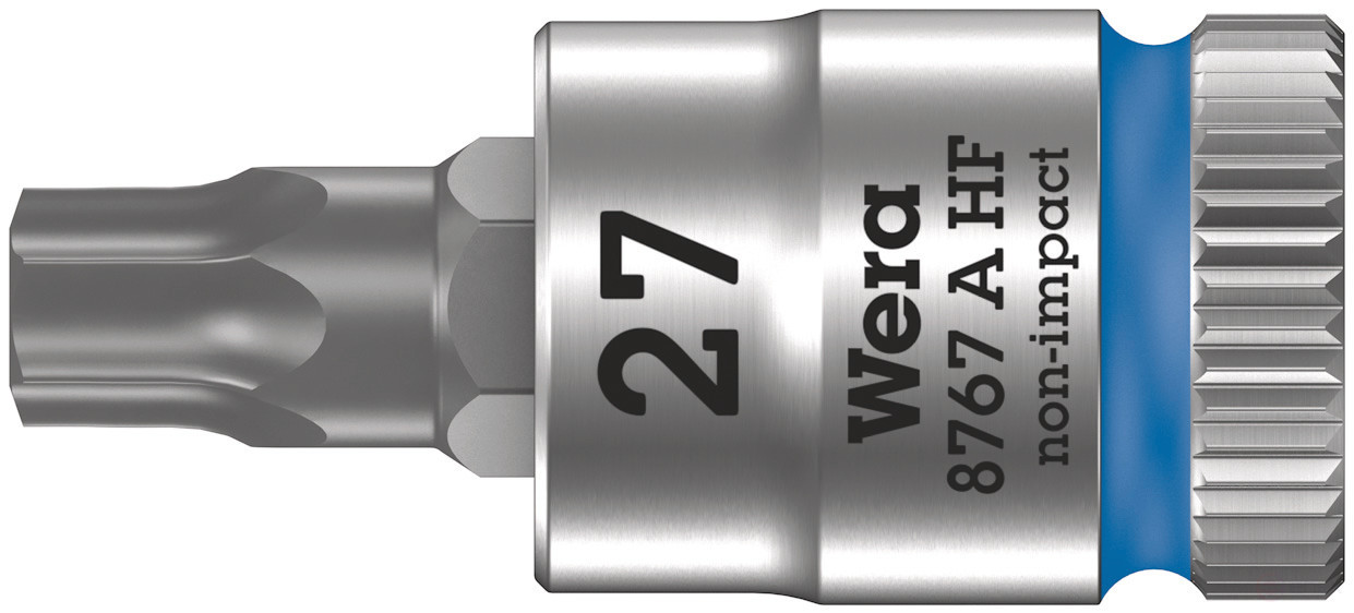 8767 A HF TORX® Zyklop End head with insert, DR 1/4", with fixing function, TX 27 x 28 mm