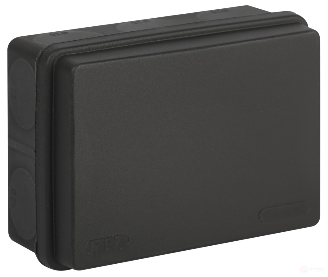 Soldering box ERA KOR-150-110-70- 11g-2MP-B two-component HF UV resistant 150x110x70mm Black Direct mounting IP67