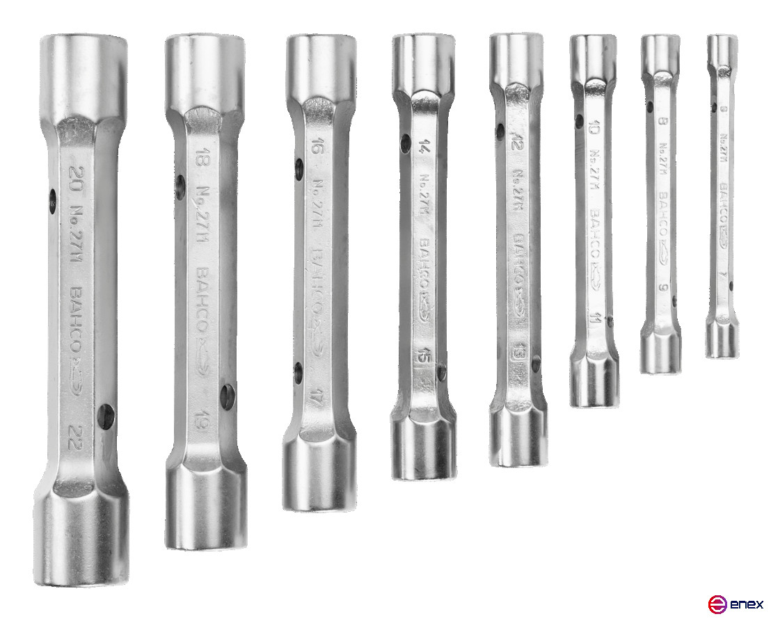 Набор торцевых трубчатых ключей, 6 - 22 мм, 8 шт