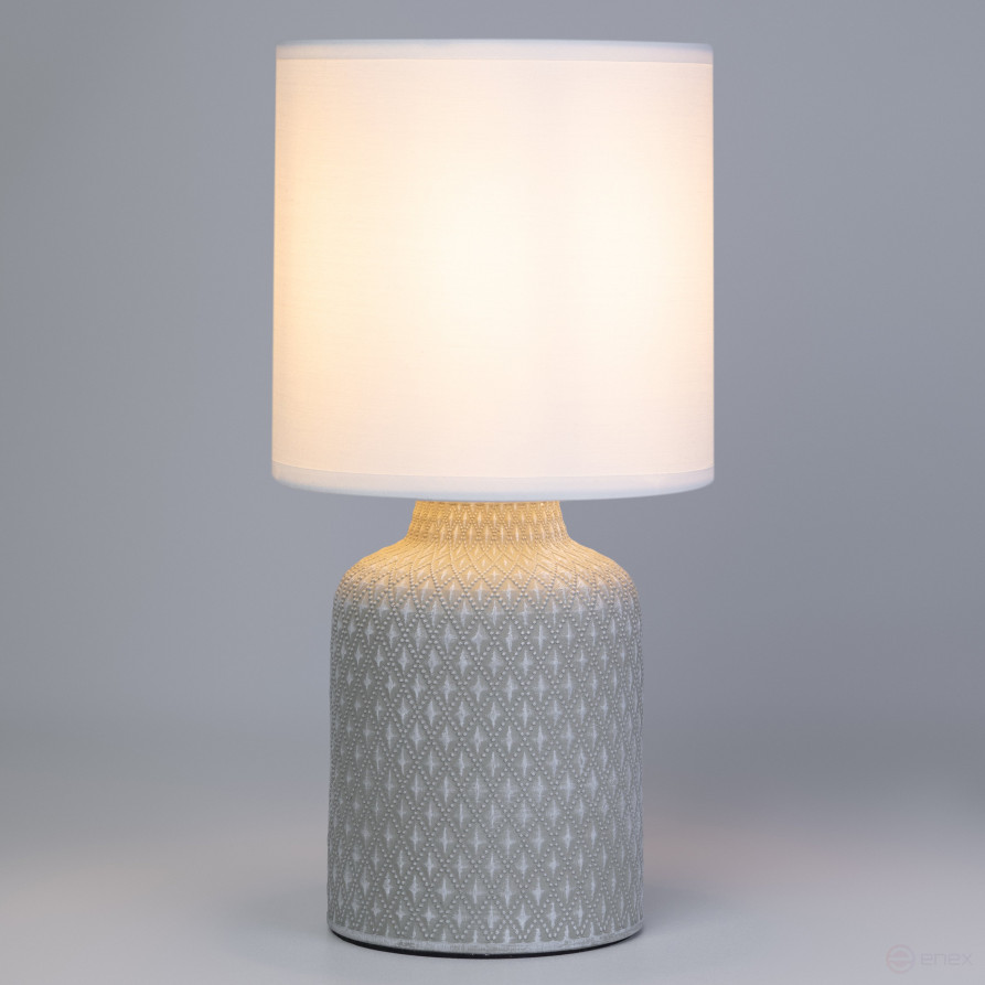 Rivoli Sabrina 7043-501 Table Lamp 1 * E14 40W ceramic grey with lampshade