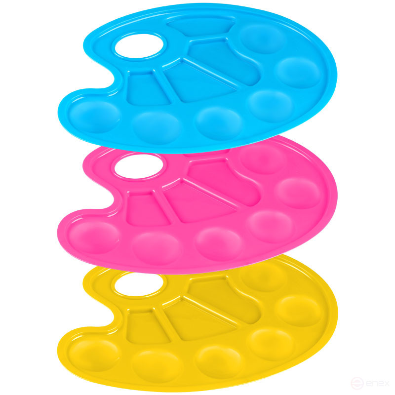 Палитра художника СТАММ, овальная, ассорти, пластик