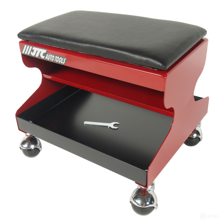 350x300x310mm steel work chair on wheels with removable seat made of JTC foam rubber