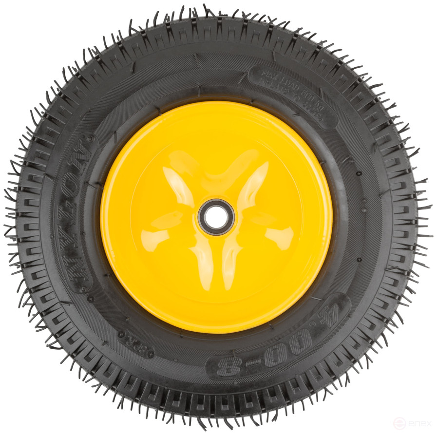 Колесо запасное, 8 слойная шина, 390х90x220 мм для тачки 77557 (4,80"/4,00"-8") (посадка ширина 90 мм, диаметр 20 мм)