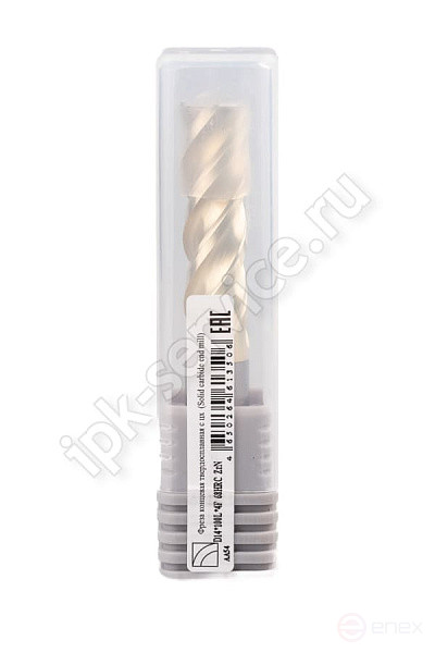 End milling cutter c/x tv.sp. f12 L=75 Z4 ZrN on stainless steel and titanium