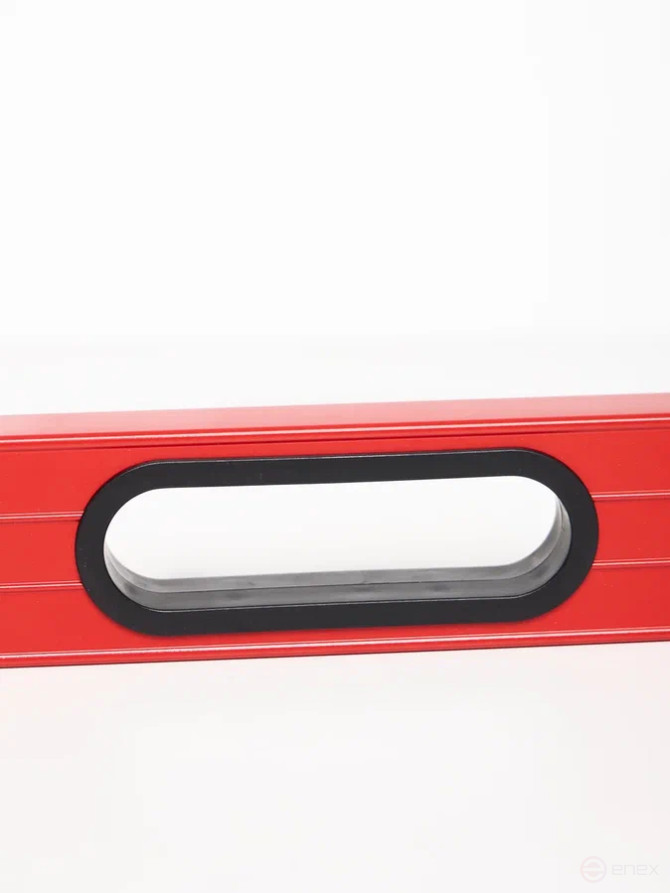 Painted level (3 acrylic indicators) with handles 60 cm