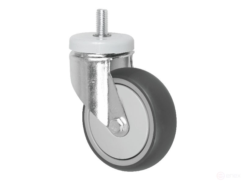 Wheel support for shopping carts complete with M12x45 bolt