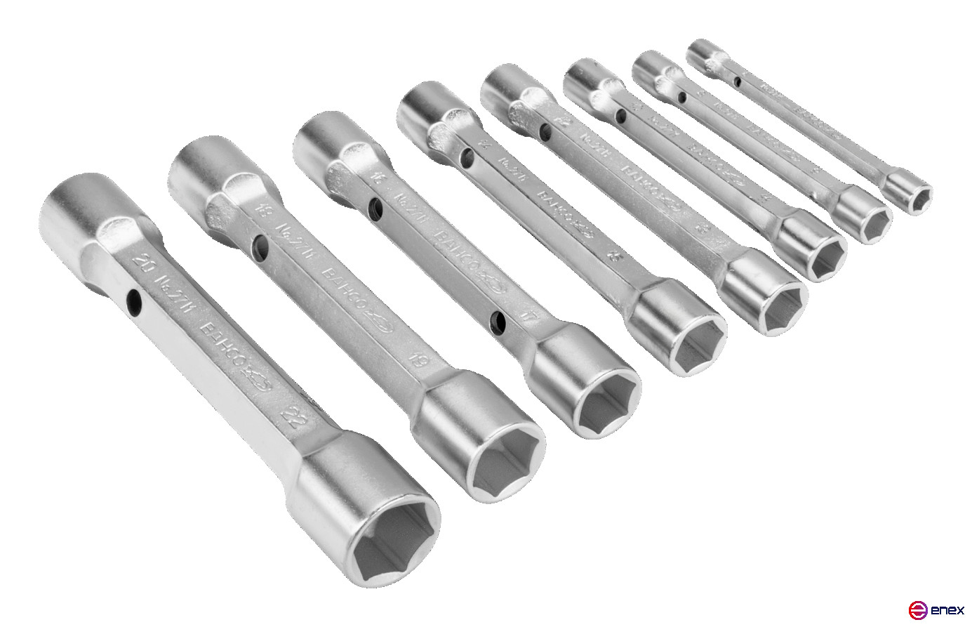 Набор торцевых трубчатых ключей, 6 - 22 мм, 8 шт
