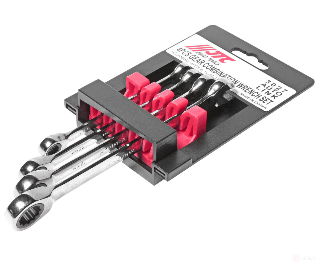 Набор ключей комбинированных 8-14мм трещоточных 4 предмета JTC