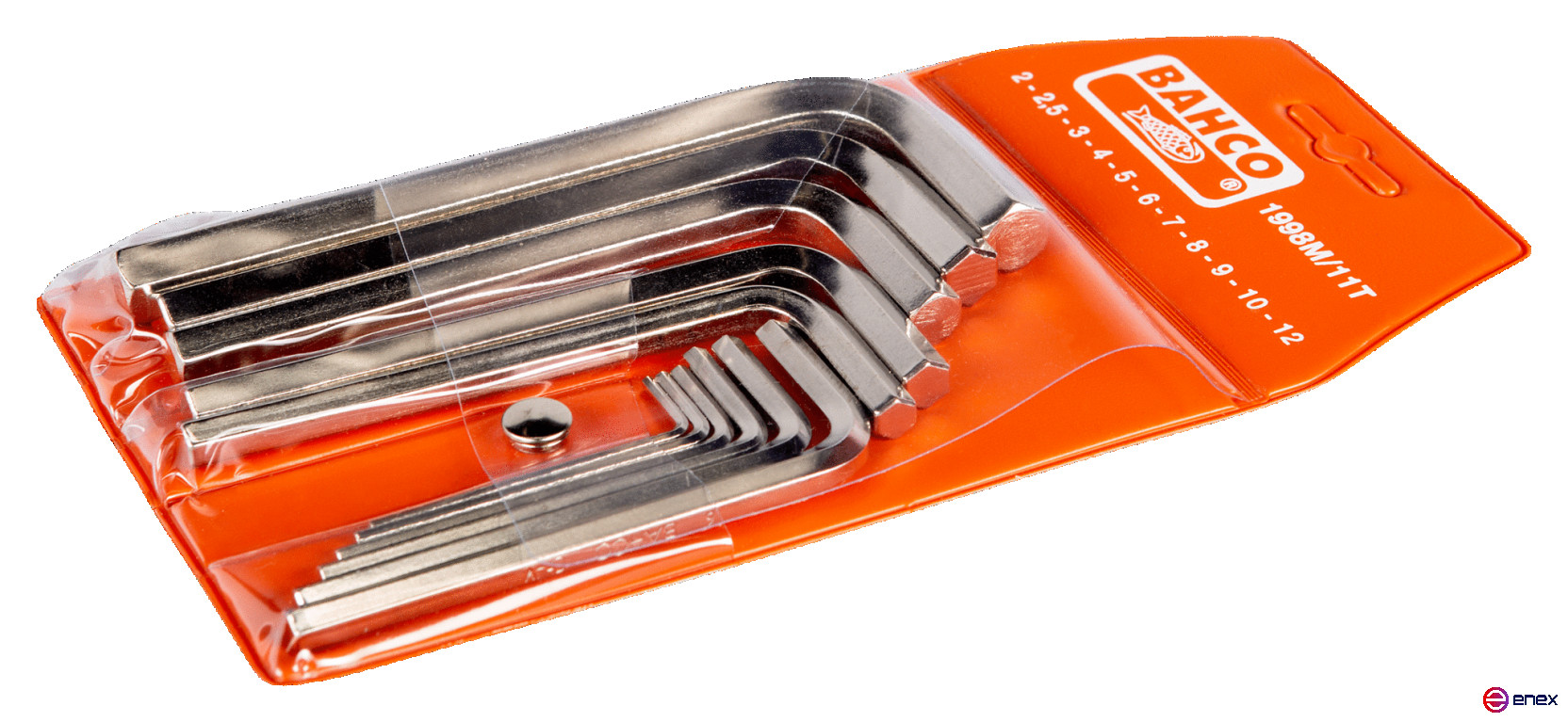 Набор шестигранных Г-образных ключей 2 - 12 мм, 11 шт, никелированные