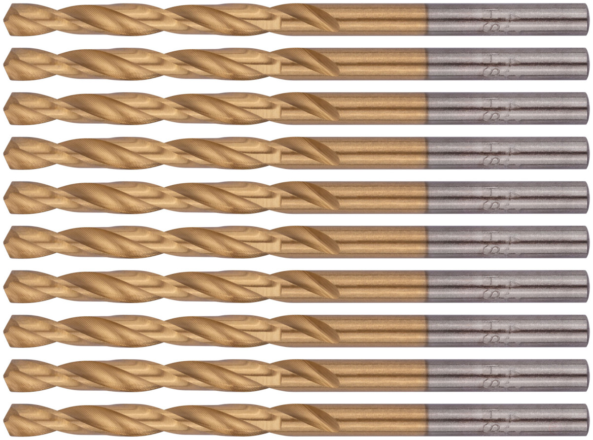 Сверла HSS по металлу, титановое покрытие 4,2 мм (10 шт.)