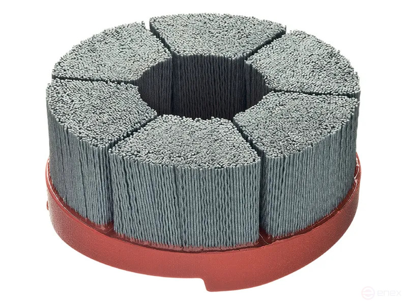 Щетка набивная HFB, диаметр 100 мм, нейлон абразив SIC K 180/1,00 мм, высота ворса 35 мм, посадочное отверстие 22 мм с двойным шпоночным пазом