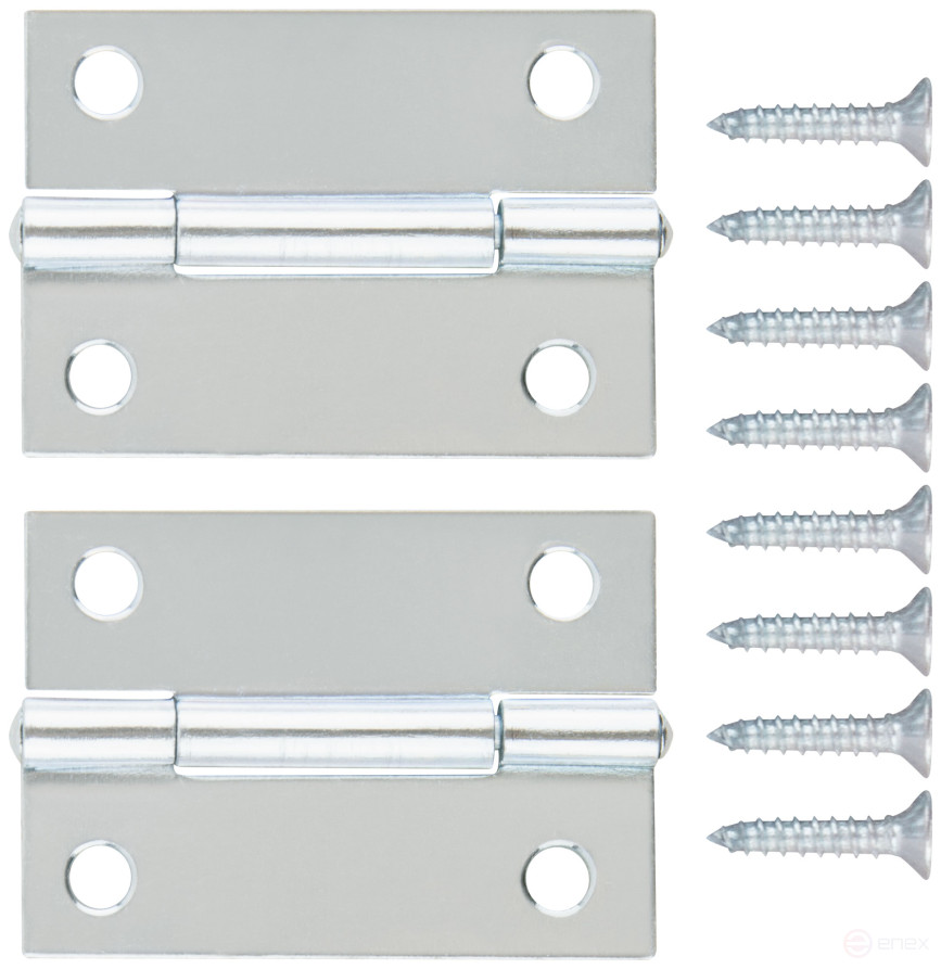 Universal hinges, set of 2 pcs., zinc 50 x 35 mm