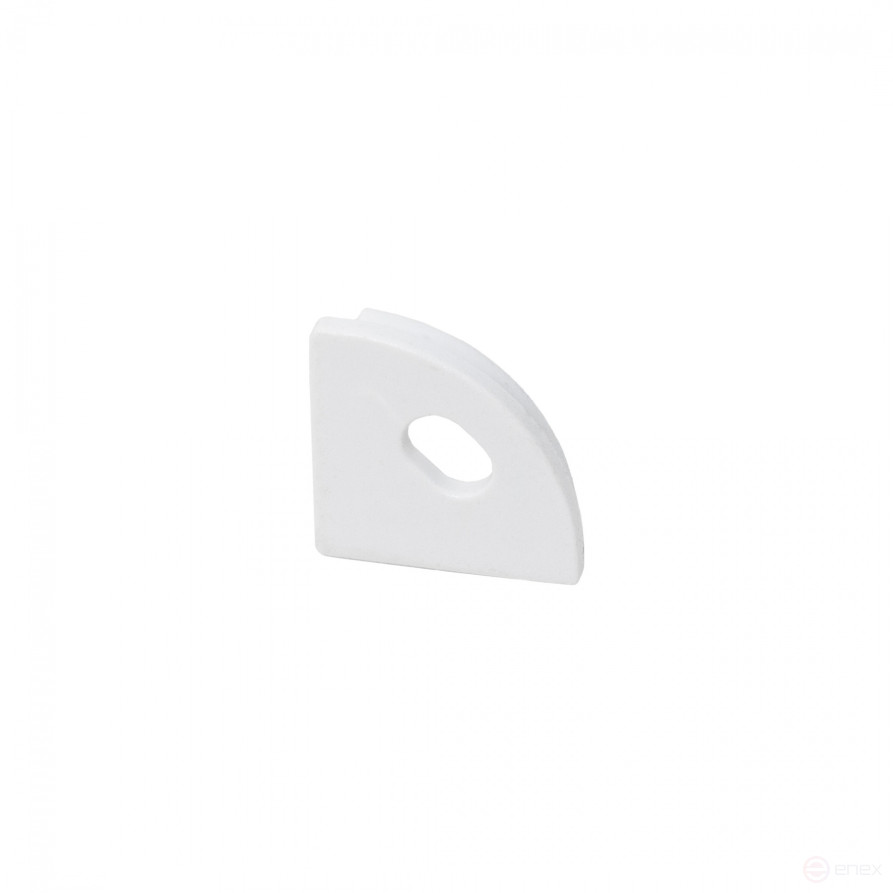 Plug for aluminum profile ORION-1616C, quarter circle shape, color white, AKS