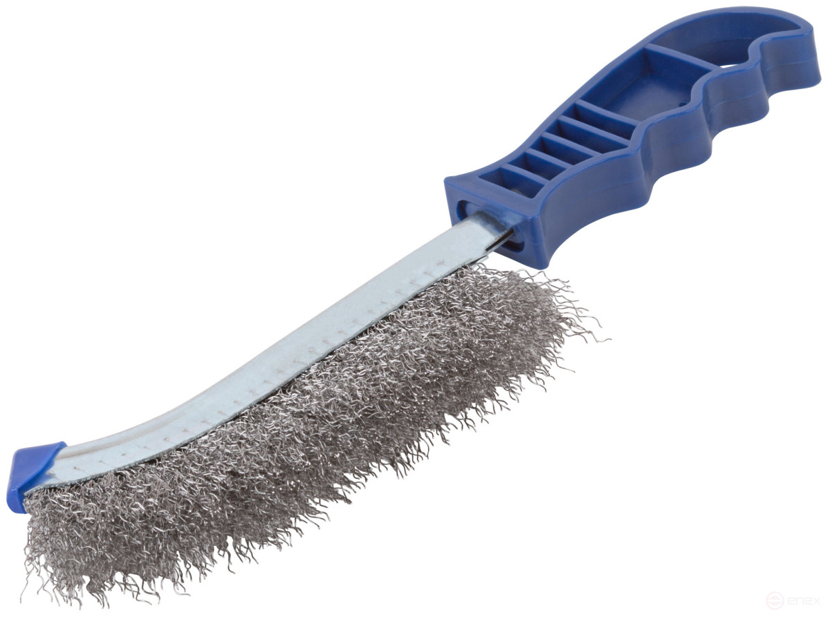 Щетка зачистная, витая проволока 0,3 мм, пластиковая ручка, 250 мм, блистер, CUTOP Profi