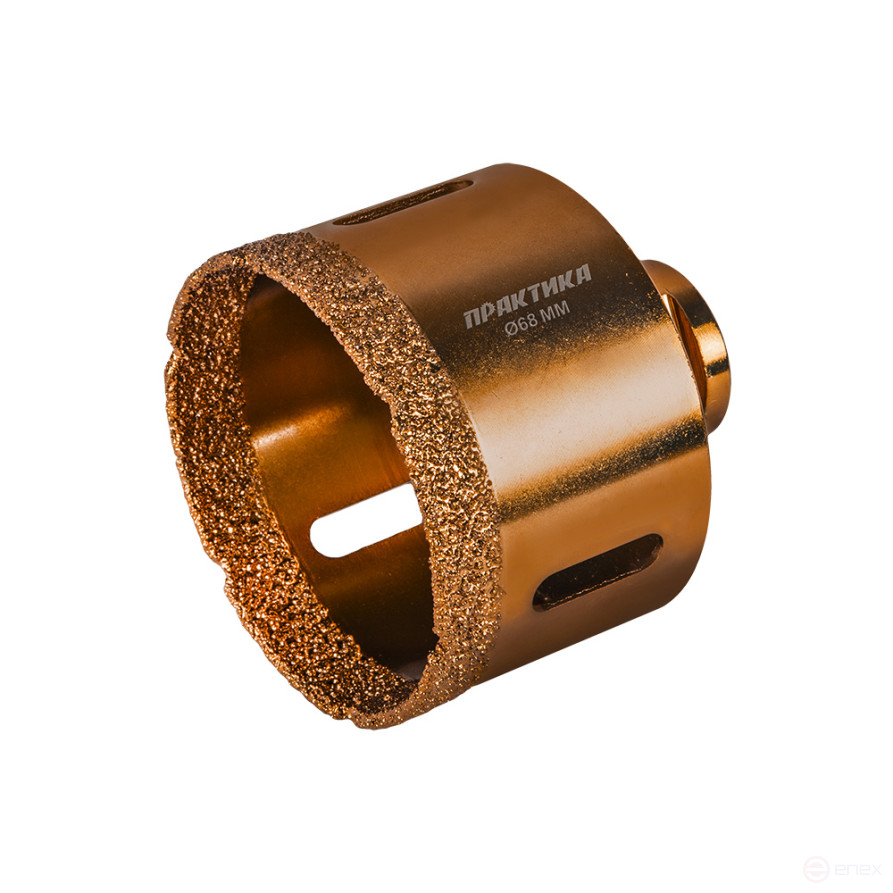 Коронка алмазная для УШМ ПРАКТИКА "Эксперт" 68 мм (1шт) блистер (641-077)