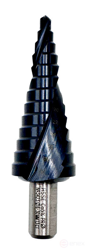 Сверло 3423 ступенч. M35 TiALN (6-30 мм, 13 ст) хв.13 мм 1/10