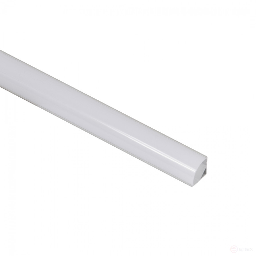 Aluminum corner profile ORION-1616C with screen, round screen, aluminum color, 2m, AKS