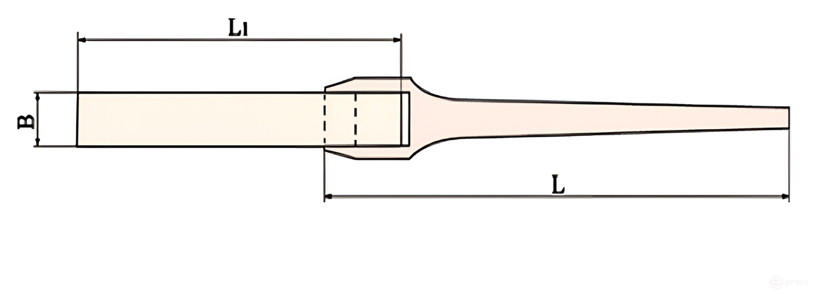 Ключ трубный ременной 425х30 искробезопасный сплав BeCu 129B-1002, HORTZ