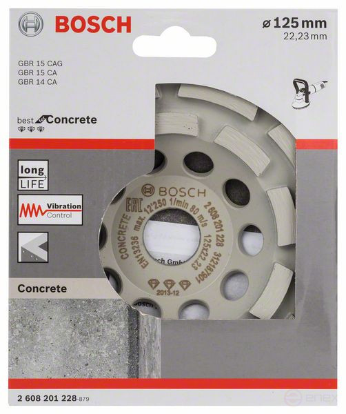 Алмазный чашечный шлифкруг Best for Concrete 125 x 22,23 x 4,5 мм, 2608201228