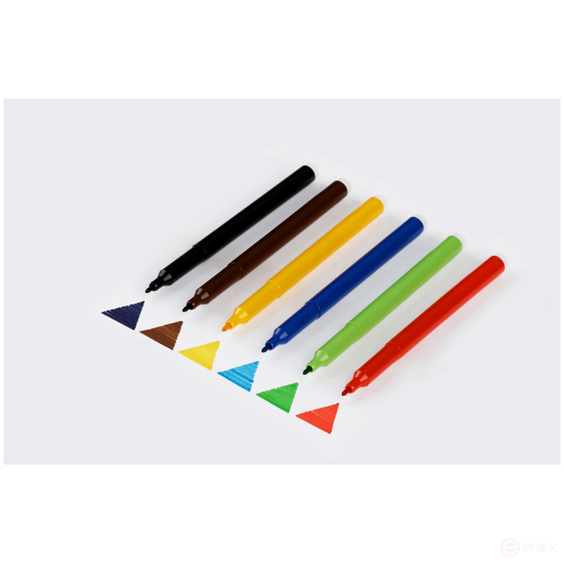 Markers STAMM "Funny toys", 06cv., washable, plastic. pencil case, European suspension