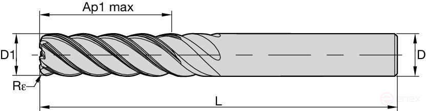 UGDE1000A5ARB KC643M Milling cutter