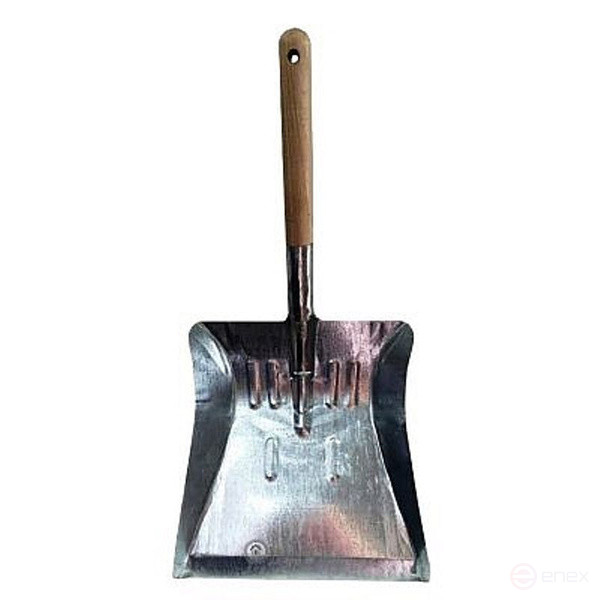 Совок универсальный с деревянной ручкой (оцинкованный)