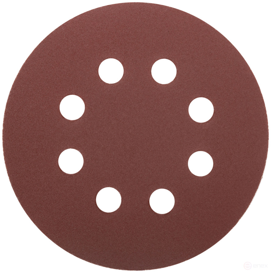 Grinding wheels with holes (Velcro), aluminum oxide, 125 mm, 5 pcs. P 180