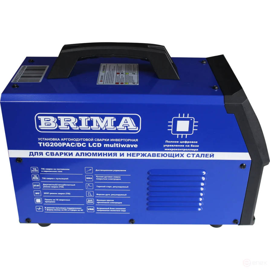 УСТ-КА ИНВ. АРГОН-ДУГ.СВАРКИ TIG 200P AC/DC LCD multiwave"BRIMA" с педалью