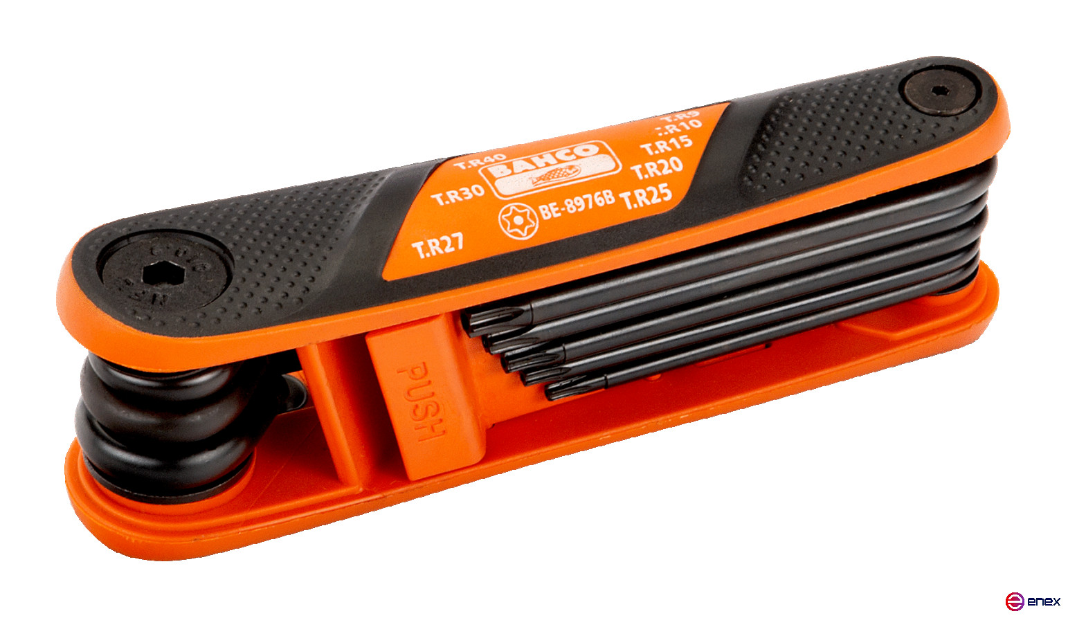 Набор складных Г-образных ключей TORX® с двухкомпонентной ручкой T9 - T40, 8 шт