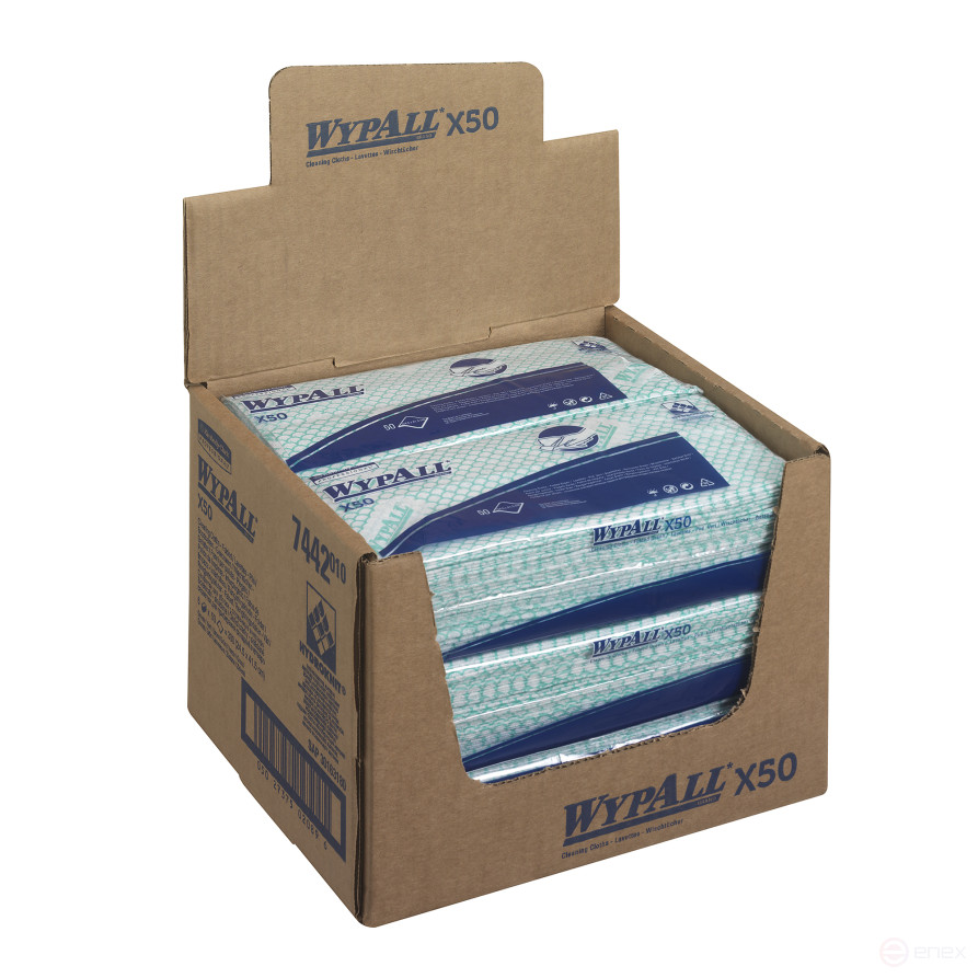 Вайпол X50, зеленые, 1 слой, 6x50л. (6 упаковок x 50 листов)