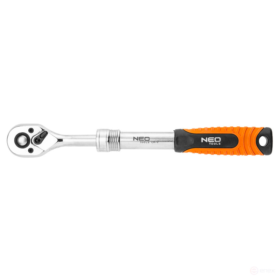 Telescopic ratchet wrench, 1/2", 305-445 mm