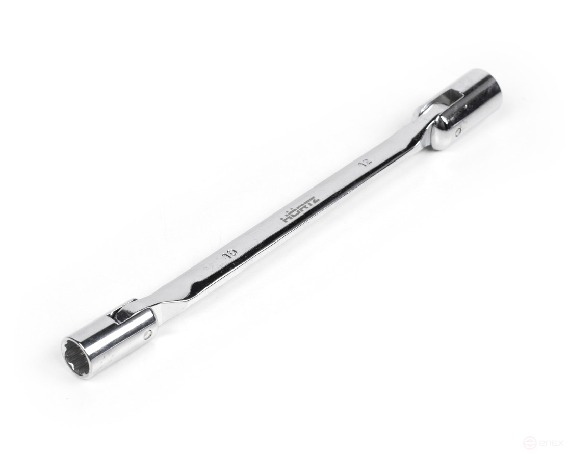 Ключ торцевой шарнирный 10х12 хром HORTZ