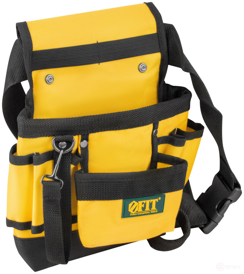 Пояс для инструмента одинарный, полиэстер, 9 отделений, 2 петли для инструмента