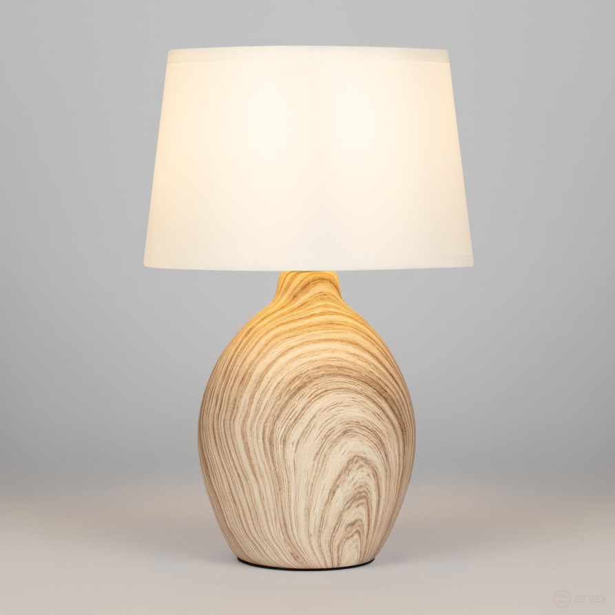 Rivoli Chimera 7072-503 Table Lamp 1* E14 40W Ceramic Light Wood