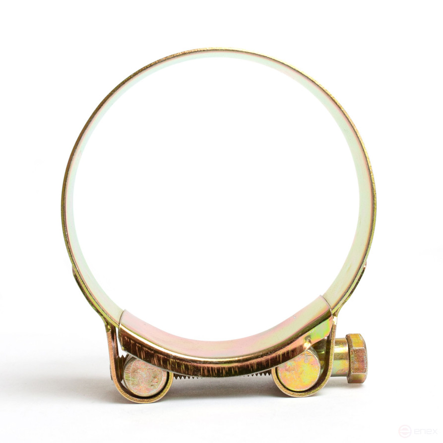 Хомут силовой металлический одноболтовый 80-85 мм, 1 шт