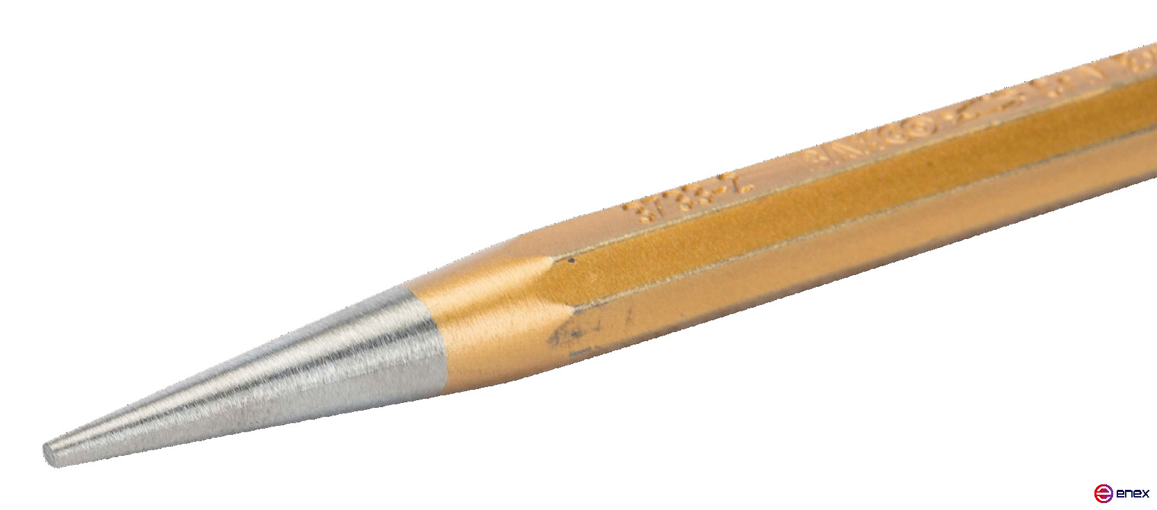 Конический пробойник 6 мм, с восьмиугольным хвостовиком и покрыты лаком медного цвета, 120 мм