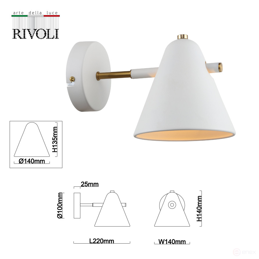 Wall Lamp Rivoli Chelsea 3141-401 Wall Lamp 1 x E14 40W Modern