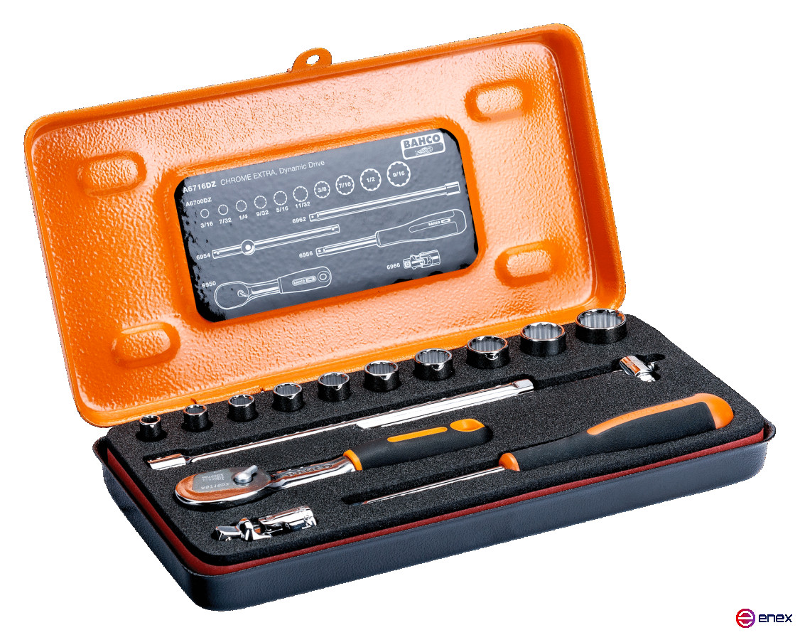 1/4" Socket Head Set, 15pcs A6716DZ