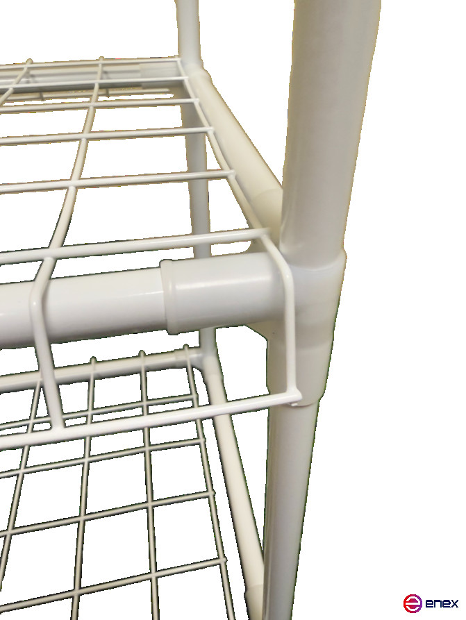 Corners connectors for greenhouses for seedlings 75 and 100 cm high replaceable 10 pcs. Geoplastboard color white