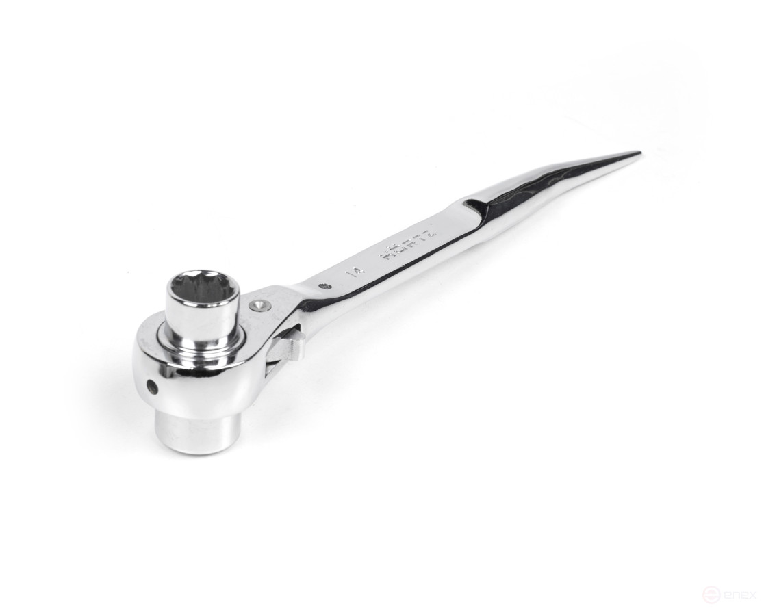 Colic socket wrench ratchet 14x17 chrome HORTZ