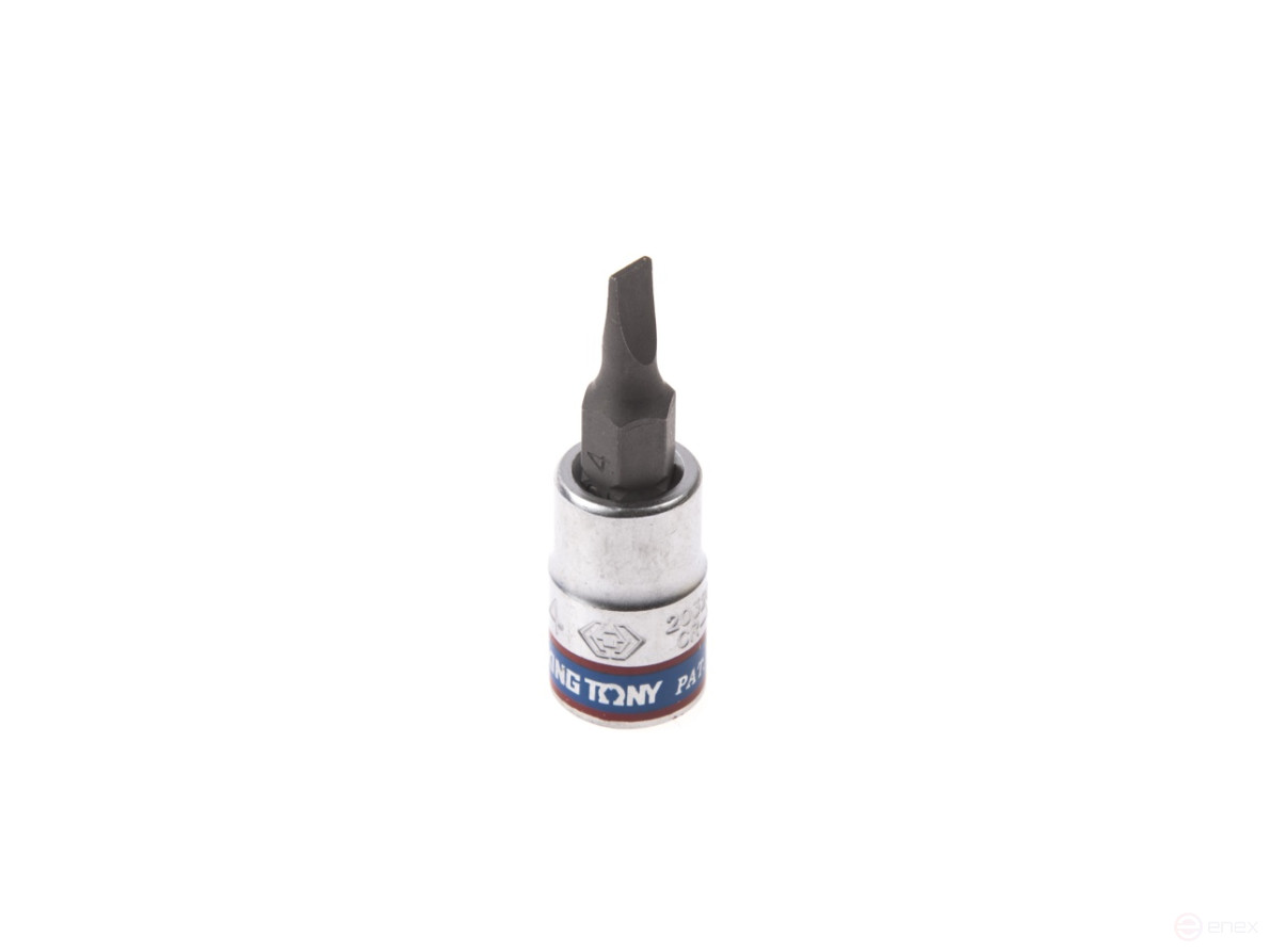 Насадка (бита) торцевая 1/4", Slotted, 4х0,8 мм, L = 37 мм KING TONY 203204