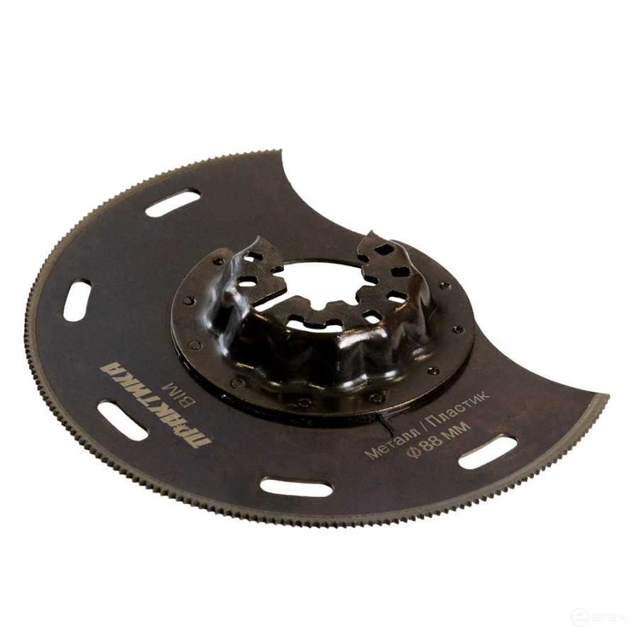 Насадка для МФИ ПРАКТИКА отрезная полукруг, BiM, по металлу и дереву, 88 мм, мелкий зуб (240-232)