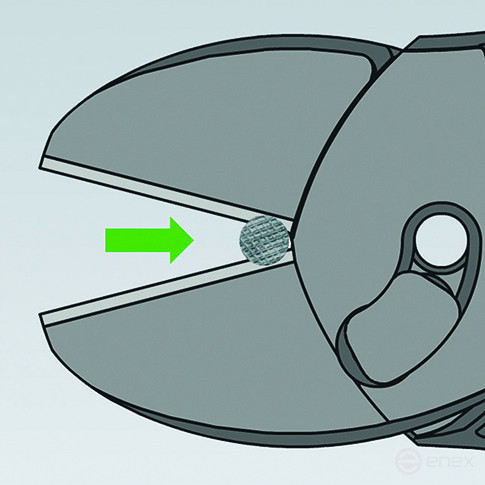 KNIPEX TwinForce® бокорезы, рез: провол. мягк. Ø 5.5 мм, провол. ср. Ø 4.6 мм, твёрд. Ø 3.2 мм, роял. струна Ø 3 мм, L-180 мм, чёрн., 2-к ручки,блист.