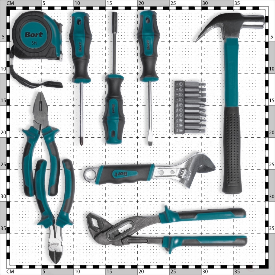 Набор ручного инструмента BORT BTK-19