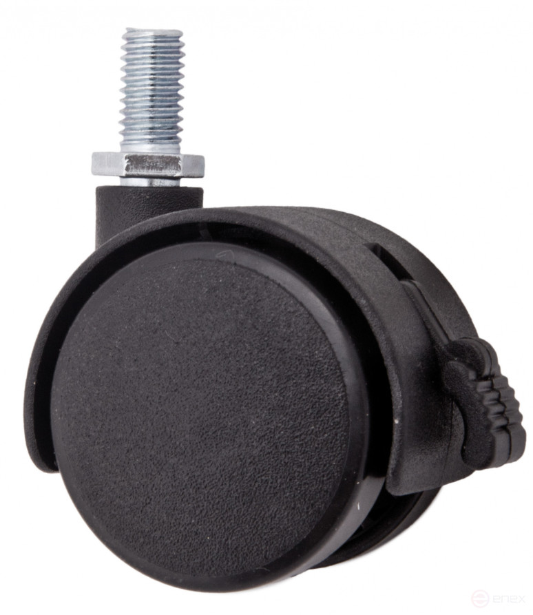 Wheel meb. plast. d50 with M8 screw with torm., black AKS