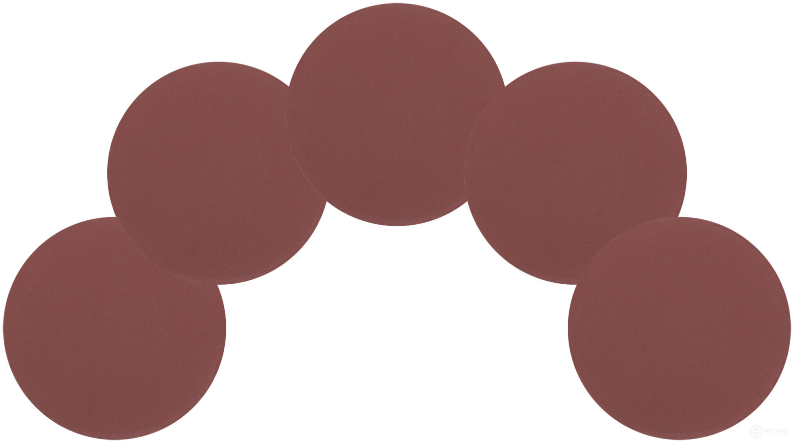 Круги шлифовальные сплошные (липучка), алюминий-оксидные, 125 мм, 5 шт. Р 600