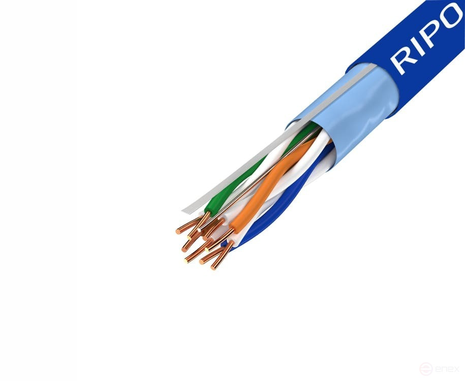 Кабель витая пара FTP4 CAT6 23AWG Cu RIPO (100м)
