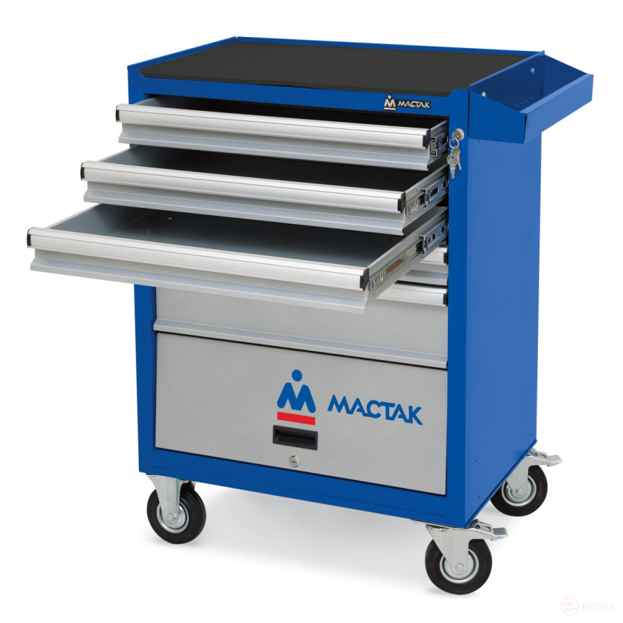 Тележка инструментальная, 5 выдвижных ящиков и отсек, "ОПТИМА", синяя МАСТАК 522-05581MB