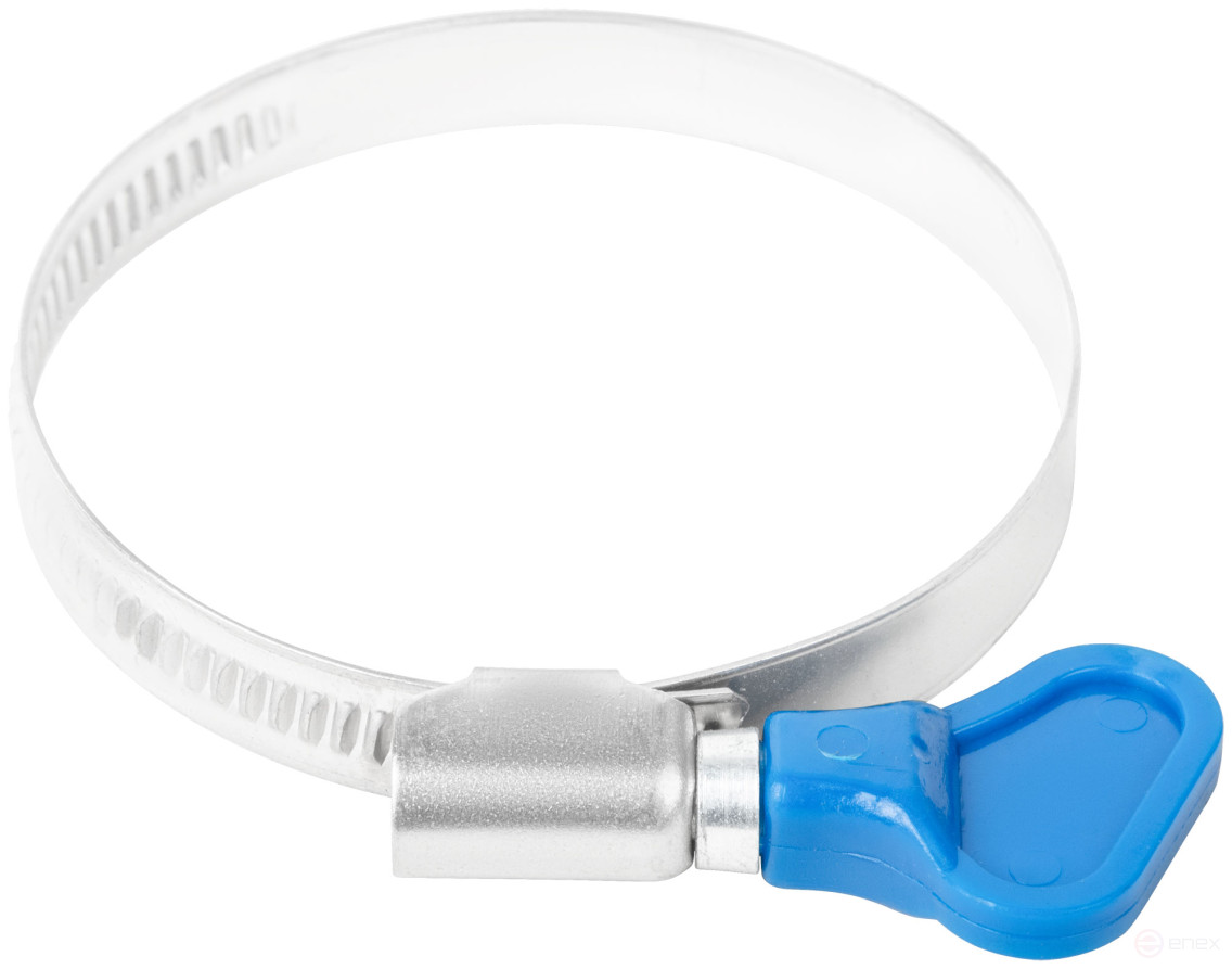 Knurled crimping clamp with a key, 9 mm wide, stainless steel.steel 40-60 mm